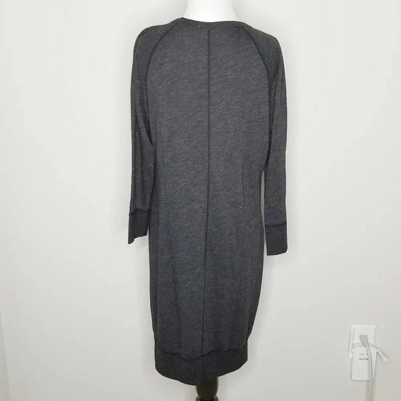 Standard James Perse Gray Vintage Fleece Raglan Long Sleeve Dress 3 - Picture 5 of 8